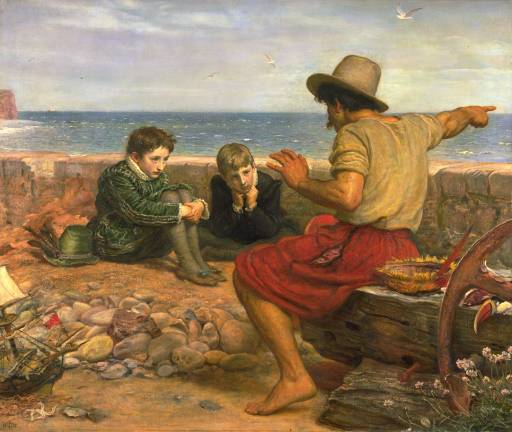 This image has an empty alt attribute; its file name is millais_boyhood_of_raleigh.jpg